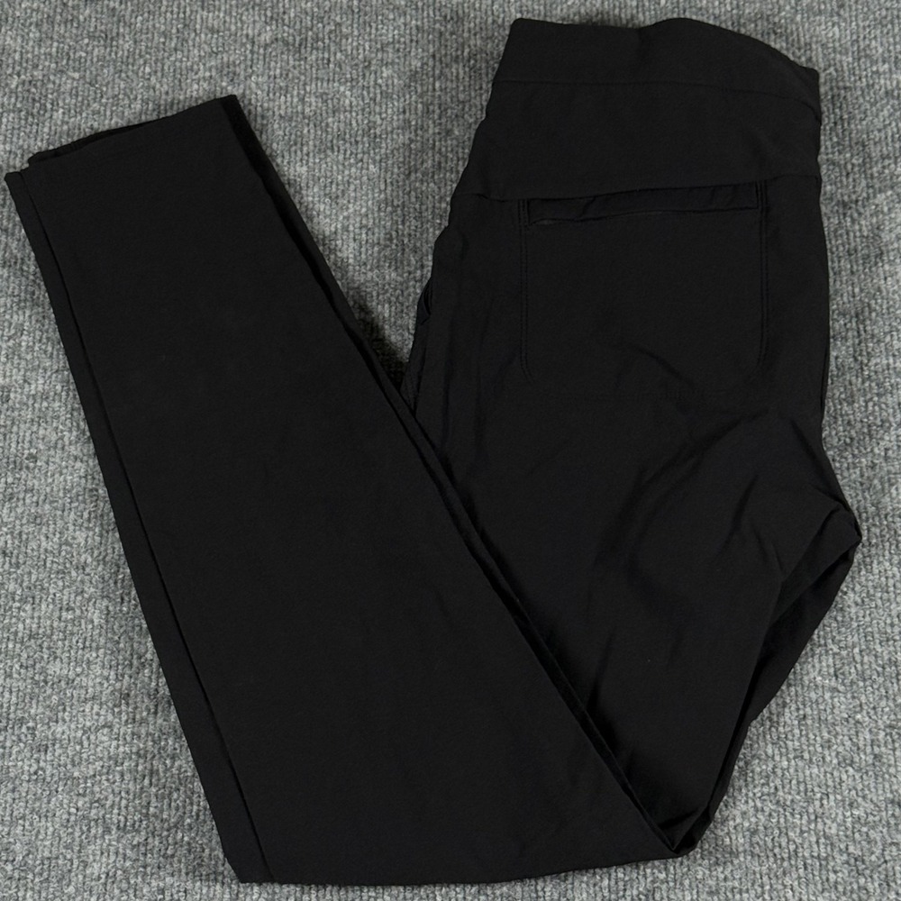 Athleta Pants Womens 4 Black Mid Rise Recycled Nylon Spandex Slim Ankle Stretch